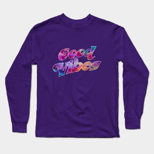 Good Vibes Hippy - Typographic Design. Long Sleeve T-Shirt